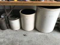 Vintage blue crown crocks