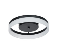 11.8-inch Integrated LED Flushmount Light Fixture Matte Black