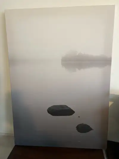 Add a touch of serenity to your living space with this IKEA Bild wall art, showcasing a tranquil lak...