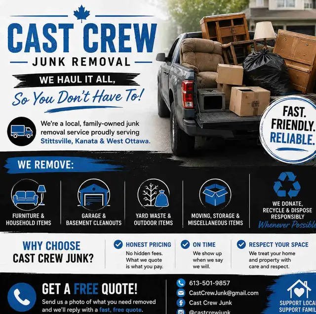 JUNK REMOVAL Stittsville/Kanata/Carp