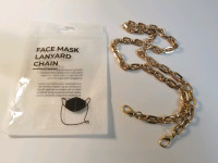 Face Mask Lanyard - gold chain