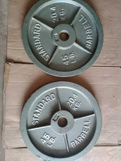 Set of 45 lbs Olympic Weight Plates , View more