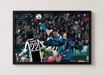 Framed Cristiano Ronaldo Bicycle Kick Wall Art, View more