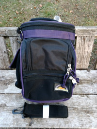 Insulated Lunch Bag W/Shoulder Strap, 11"H, Zippered Pockets 