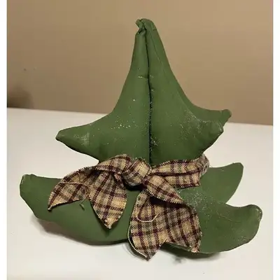 Fabric Christmas tree height 5 inches & width 7 inches Xmas, View more