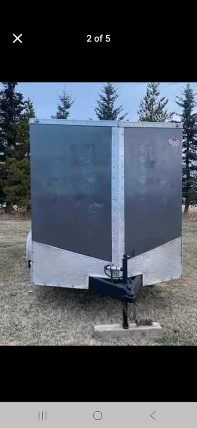 2018 cargo mate trailer V nose Double axel 16ftx7ft Recent inspection may 2025 No trades