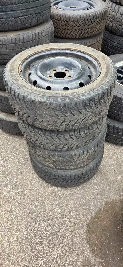 Used winter tires & rims. Not much tread on tires. 200 obo