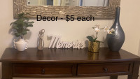 Room decor  - $5 per item 