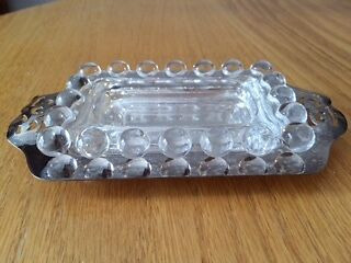 Viking Plate Silver and Glass Miniature Butter Dish in Arts & Collectibles in Stratford - Image 2