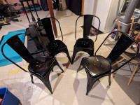 Set of 4 Black Kitchen Table Chairs
