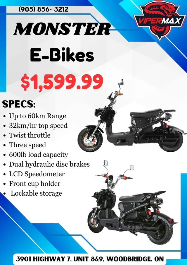 Monster E-BIKE - SUMMER SALE - while quantities last!! $1599!!! in Other in Markham / York Region - Image 2