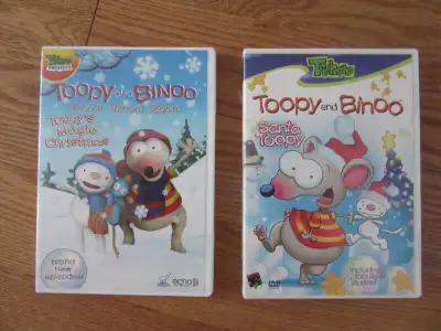 Toopy and Binoo DVD’s have 13 different title DVDs which include 3 Christmas theme DVD"s . $3 each ....