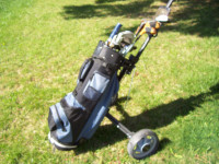 Men's VIP Golf clubs, bag and cart
