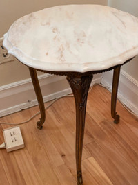 Small marble and brass table