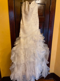 Wedding dress, with beaded bodice