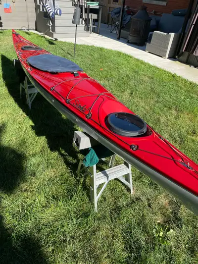 Selling two Eddyline Samba touring kayaks in excellent condition, complete with paddling gear and ac...
