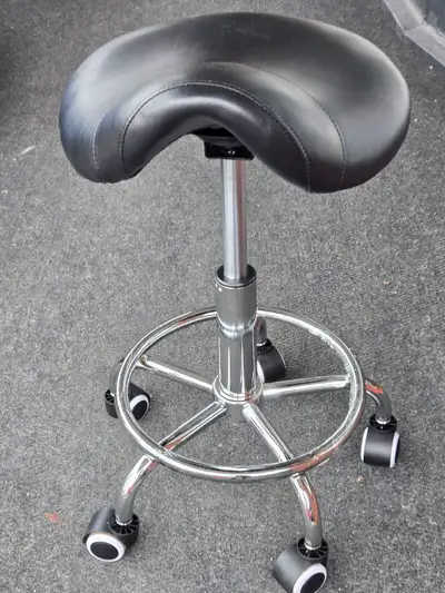 Saddle Stool Adjustable Swivel Rolling Saddle Seat Chair, View more