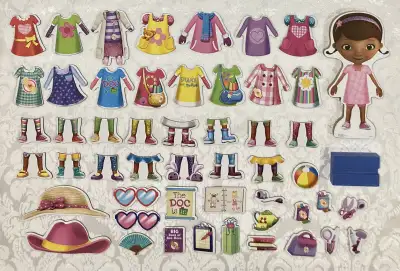 Doc McStuffins magnetic wooden doll dress up lot , View more