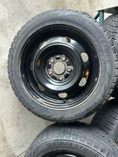 Hi, selling (4) Bridgestone Blizzak WS70, size 205 55 R16. . Rims came off Honda Civic and are in ex...