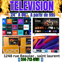 LIQUIDATION DE TELEVISION - 24”32”40”43”50”55”58”65”70”75''86''