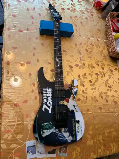 ESP LTD Graphic Series KH-WZ Kirk Hammett White Zombie Guitar, View more