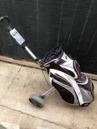 Golf Bag & Folding Cart 