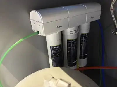 Reverse osmosis system Installed in office kitchenette Almost Never used