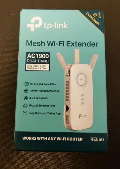 TP-Link RE550 AC1900 Wi-Fi Range Extender, View more