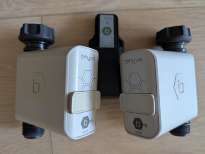 2x B-Hyve Smart Hose Watering Timers plus WiFi Hub, View more