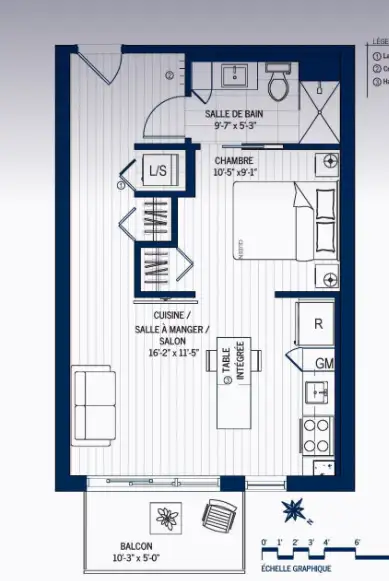 Cession de bail – Grand 2 ½ à Ste-Foy 950 Av. de Bourgogne, Ville de Québec 4ᵉ étage avec ascenseur...