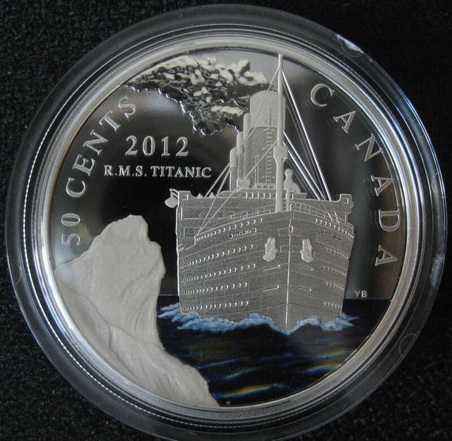 2012 - RMS Titanic 50-Cent Coin - Silver Plated COIN in Arts & Collectibles in City of Halifax - Image 4