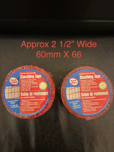 Tuck Tape Sheathing Tape Construction Grade 60 mm X 66-Red, View more