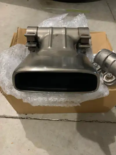 Chrome exhaust tips from 2018 Porsche 718 Boxster. like new.