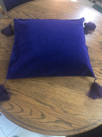 NEW Handmade Velvet Purple 4 Pillows with Tassles (15" x 15")