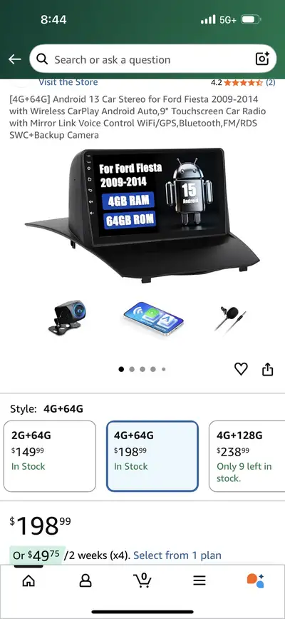 New in box Amazon return pallets gps backup camera included 9” apple play Android it’s a plug and pl...