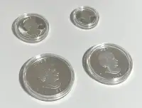 Set of 4 coins Fine Silver Royal Canadian Mint (2005).