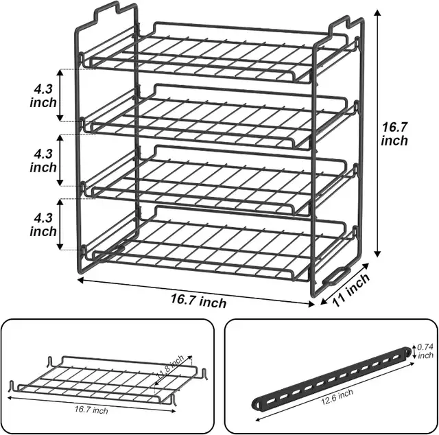 **price drop**  4 Tiers Stackable Can Rack Organizer in Storage & Organization in Burnaby/New Westminster - Image 3