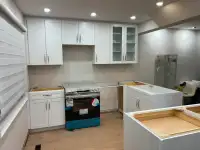 kitchen and vanity cabinets with 5/8'' plywood construction
