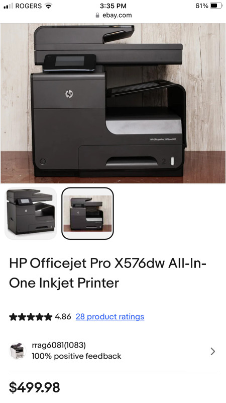HP printer in Printers, Scanners & Fax in Napanee
