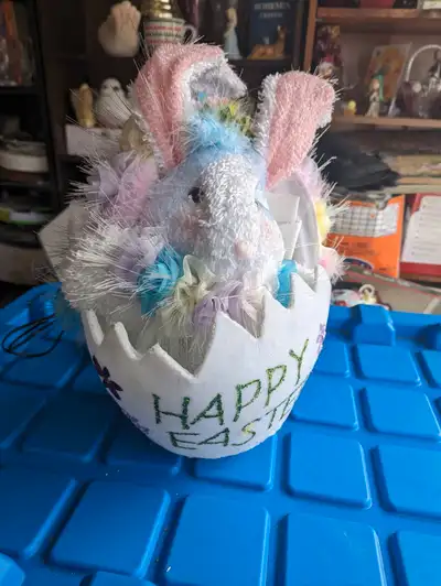 New Easter Bunny fiber optic ornament   about 2 ft tall, View more