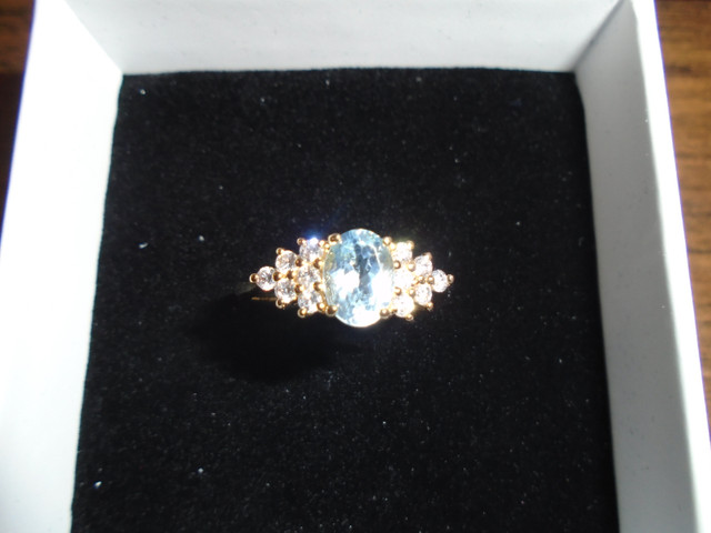 NEW Sterling Silver Blue Topaz size 10 Ring $55. in Jewellery & Watches in Thunder Bay