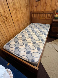 Single bed frame & mattress 