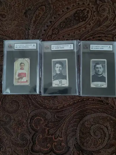 Up for sale 3 Vintage Imperial Tobacco Hockey Cards. 1911-12 Imperial Tobacco C55 Jack Marshall #29-...