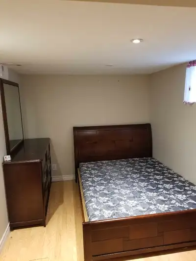 One private room (semi furnished) in a cozy & quite basement available from Sept 1, 2025 for an Inte...
