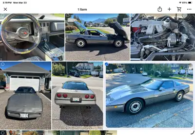 1984 corvette coupe tuned port 356 HP completely rebuilt, hooker headers, new headlight lifters, new...