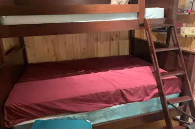 bunkbed over double bed, View more
