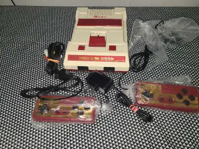 This is a Nintendo classic mini with 2 controllers I believe it's a clone but not sure. It works wel...