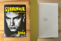 *** A HAND SIGNED U2's *BONO* AUTOGRAPHED "SURRENDER" BOOK!