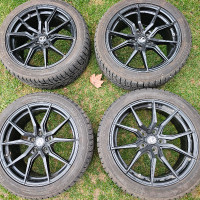 18 inch evergreen winter tires with black alloy rim 5x114.3