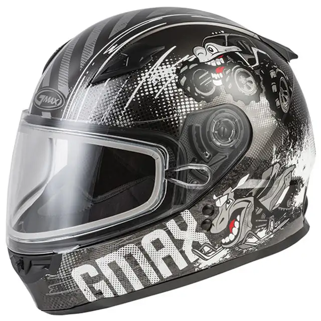New GMax YOUTH GM49Y Beast Black/Sil Full Face Snowmobile Helmet in Other in Kitchener / Waterloo - Image 2